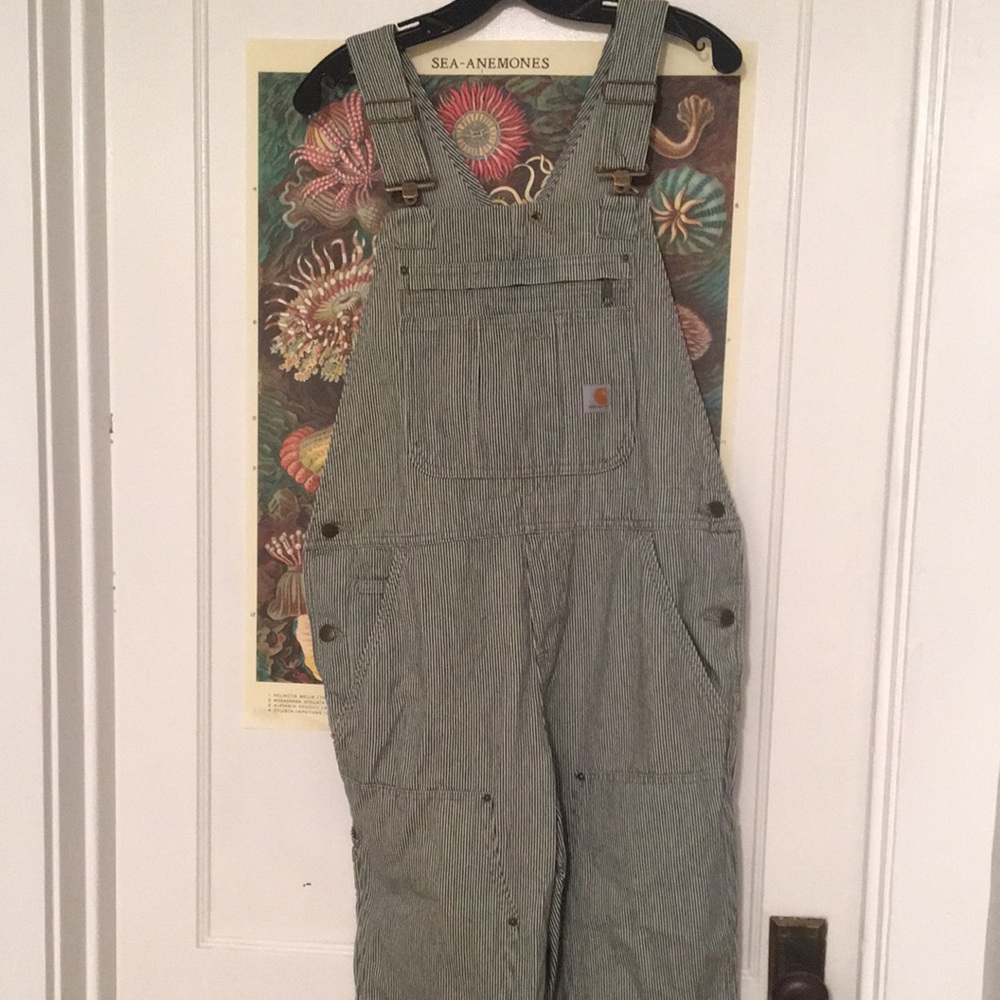 Carhartt pinstripe overalls 103042 size 8/10